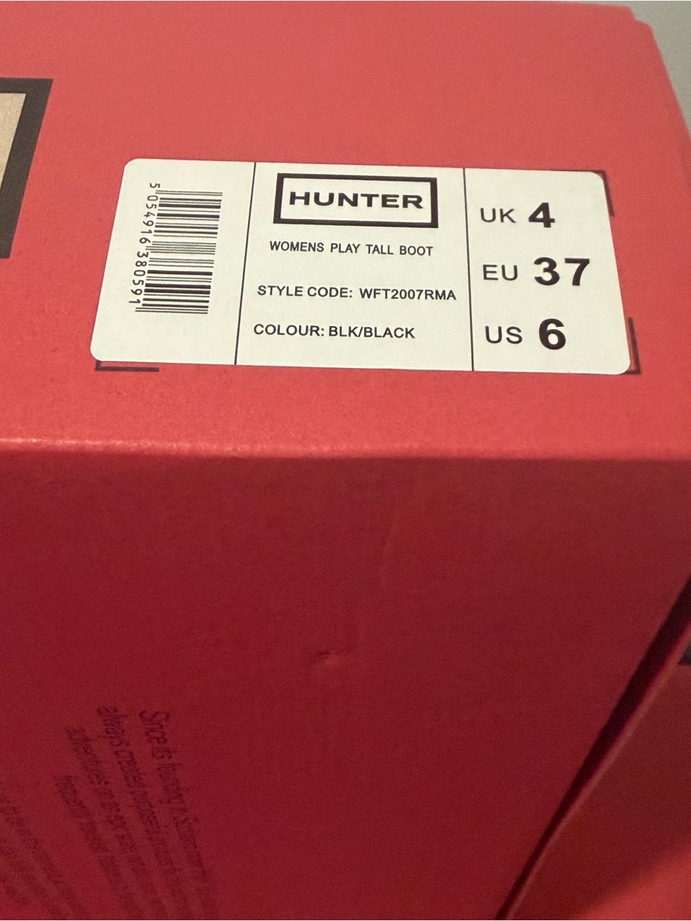 NWT Hunter Women's PLAY™ Tall Rain Boots
Blk Mid Calf Wellies w Pull Tab Size 6 - Picture 11 of 12